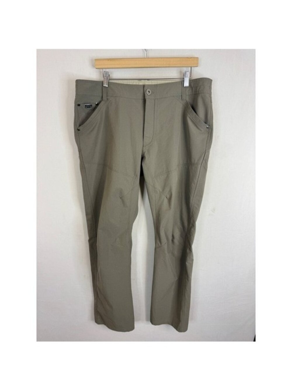 Kuhl Silencr Ripstop Stretch Pants Mens 38x32 Olive Green Articulated Outdoor